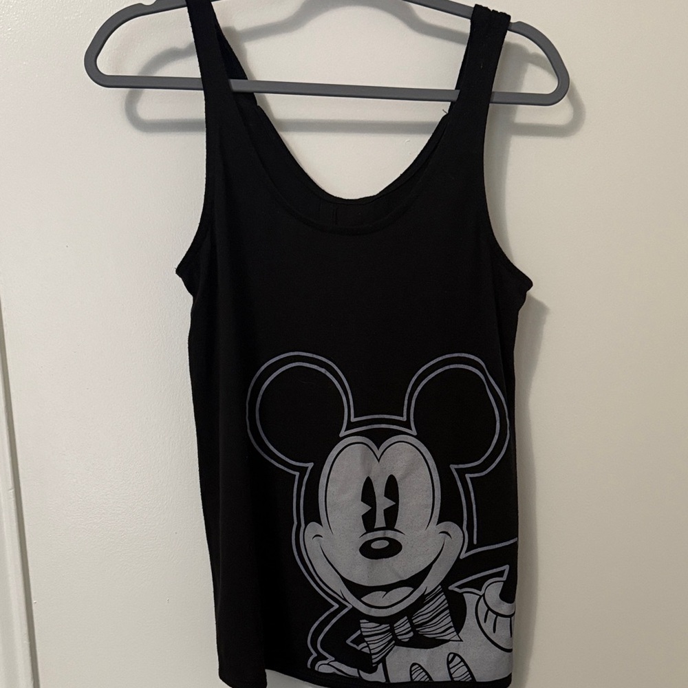 Disney Black Tank Top with Castle Logo